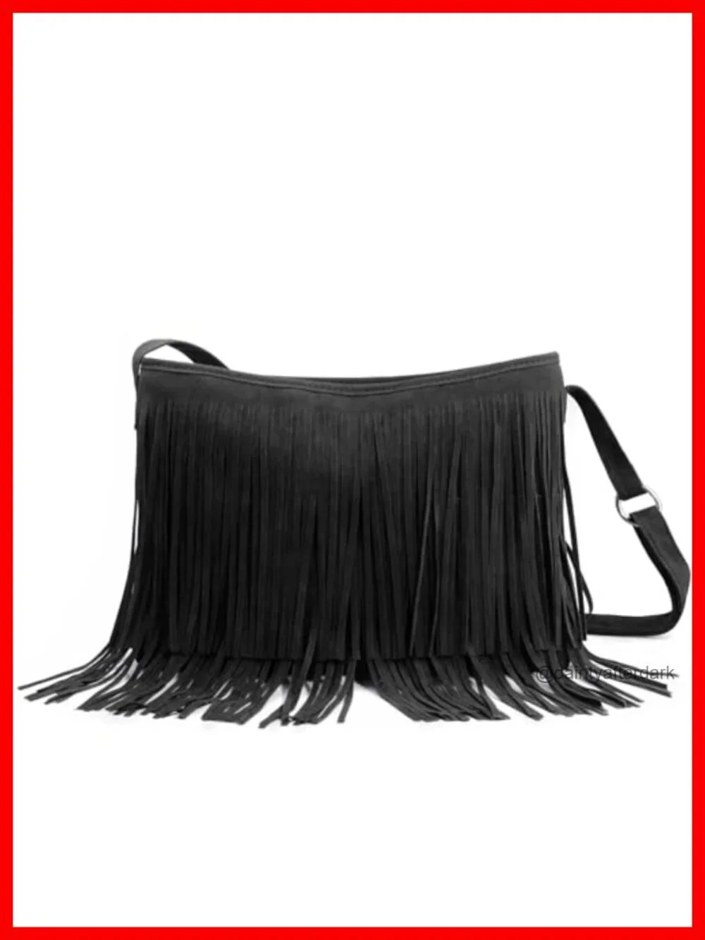 Tassel Faux Suede Leather Hobo Cross Body Shoulder Bag Women Sling Bag